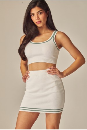 ALO-400SET<br/>Tennis Club Cotton Skirt Set
