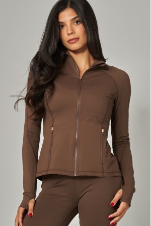 ARIA-05J<br/>Premium Nylon Mockneck Zip-Up Jacket