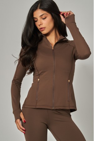 ARIA-05J<br/>Premium Nylon Mockneck Zip-Up Jacket