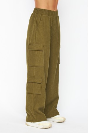 CARGO-C02<br/>Corduroy 4 Pocket Fleece Cargo Pants