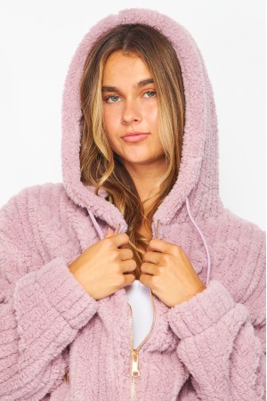 COZY-100<br/>Baby Bubble Hooded Sherpa Plush Jacket