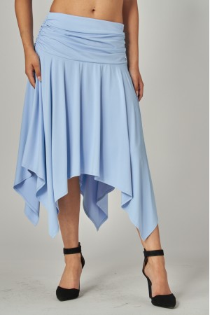 FLOWY-02<br/>Desert Bloom Asymmetrical Hanky Hem Skirt