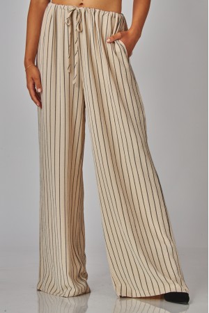 IRINA-02<br/>Airflow Striped Boho Wide Leg Pants