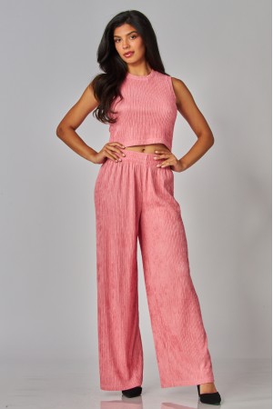 IRIS-1S<br/>Crinkled Plisse 2pc Loungewear Set
