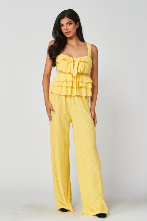 IRIS-24S<br/>Crinkled Plisse Tiered Ruffle Set