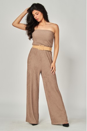 IRIS-5J<br/>The Sculptor Belted Plissé Jumpsuit