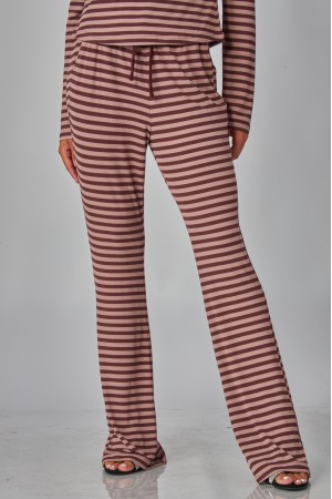 JADE-01<br/>Soft Modal Striped Pants WIth Drawstring