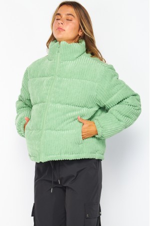 JENNY-100<br/>Corduroy Stage Puffer Jacket