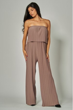 JS800<br/>Venezia Pleated Strapless Jumpsuit