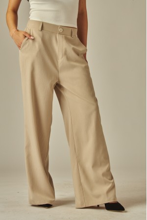 OFFY-3<br/>High Rise Elastic Back Wide Leg Pants