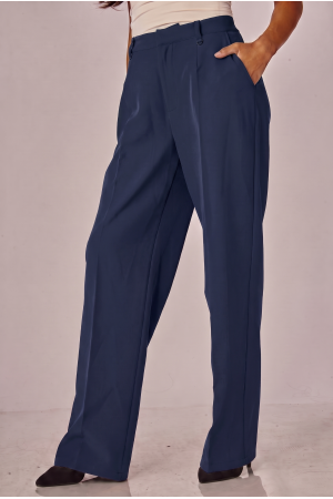 SANDRA-01<br/>Tailored Straight Leg Crepe Pant