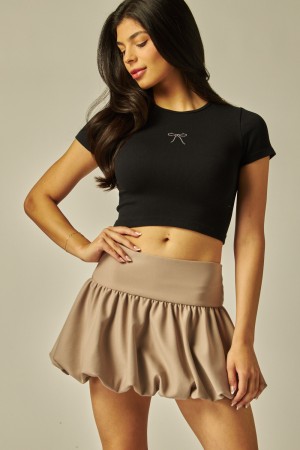 SCU712<br/>Scuba Bubble Skirt Skort