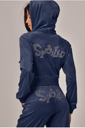 TAYLOR-5<br/>Velour Spoiled Bling Hoodie Track Set