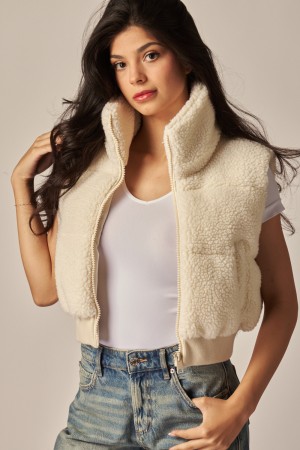 TEDDY-300<br/>Teddy Mini Sherpa Puffer Vest