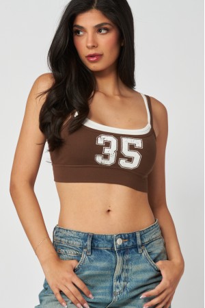 TEE-11<br/>Double Take Varsity Curved Crop Tank