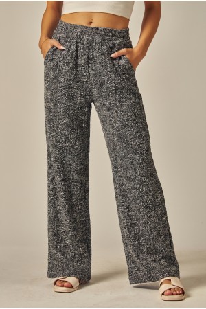 TWEED-03<br/>Textured Flare Pants